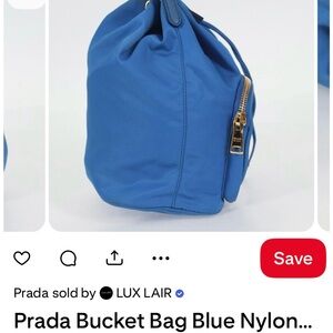 Prada Azure Nylon Shoulder Bag